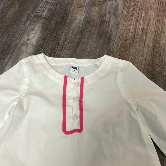 Janie and Jack White Tunic Pink Trim - Picture 2 of 7